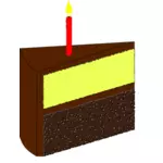 cake slice with candle
