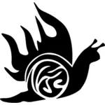 Sneglen tatovering vector illustrasjon