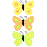 三个黄色蝴蝶