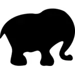 हाथी सिल्हूट वेक्टर ग्राफिक्स