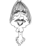 Immagine vettoriale di caricatura donna