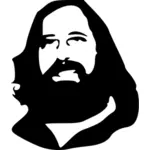 Richard Matthew Stallman yüzün vektör küçük resim