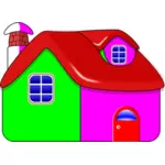 Vektör grafikleri renkli parlak evin