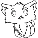 Outline vector image of cat