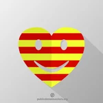 Ícone sorridente da bandeira da Catalunha