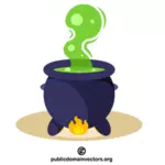 Cauldron with green potion