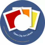 CD-etikett för öppna clip art vektorbilder