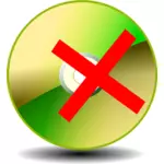 ناقل قصاصة فنية من الأخضر لامعة CD ROM علامة إلغاء تحميل مع الظل
