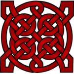 Dunkel rote keltisches Mandala-Vektor-Bild