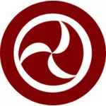 Векторная иллюстрация красный и белый круговой Кельтского орнамента