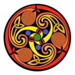 Imagen de vector ornamento multicolor celta