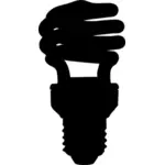 CFL bulb siluet