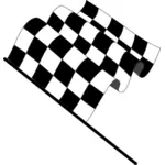 Волнистые клетчатый флаг-векторное изображение