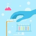 Kemiskt experiment i ett labb