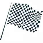 Image de drapeau à damier icône vectorielle