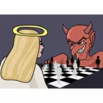 Demon vs angel chess game