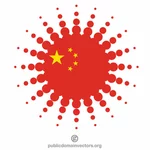 Elemento de diseño de semitono de la bandera china