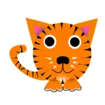 Vector clip art of tiger