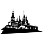 הכנסייה האורתודוקסית באיור וקטור אירקוטסק