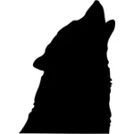 Wolf howling vector tekening