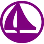 Fioletowy symbol morskich