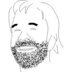 Chuck Norris con una gráficos vectoriales de barba