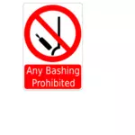 Bashing kielletty merkki vektori kuva