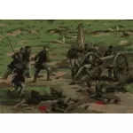 Disegno vettoriale di guerra civile battaglia