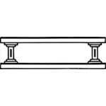 Image vectorielle d'église table en pierre