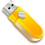 בתמונה וקטורית מגניב מקל ה-USB הצהוב