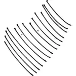 Vector drawing of sketched black lines