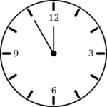 Einfache Runde Uhr Vektorgrafik