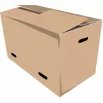 Imagine vectorială de abia închisă cutie de carton