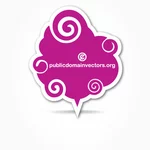 Funky speech balloon vector