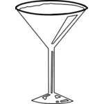 Immagine di vettore di vetro Martini vuota