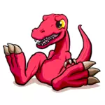 Rød tegneserie dragon