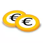 वेक्टर ग्राफिक्स यूरो के सिक्के