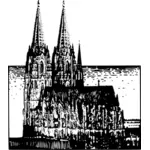 Kolínské katedrály kresba