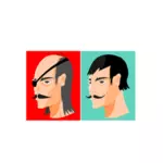 Two men with mustache