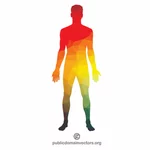 Kolor sylwetki ludzkiego ciała