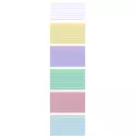 白と色付きのインデックス カードのベクトル イラスト