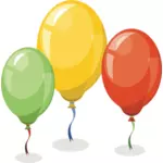 Tre palloncini colorati