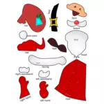 Santa Claus Handwerk Blatt