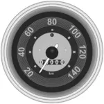 円形の速度計のイラスト