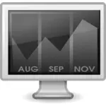 Календарь на экране компьютера векторное изображение