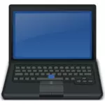 Vector image of front view of laptop