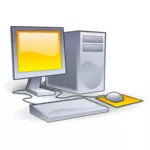 Pony desktop Computer Konfiguration Vektor-ClipArt