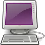 Image vectorielle de poney ordinateur de bureau