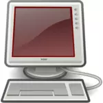 Ponei roşu computer desktop vector imagine