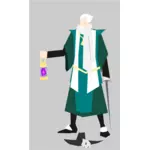 Векторный рисунок мультфильм священника